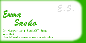 emma sasko business card
